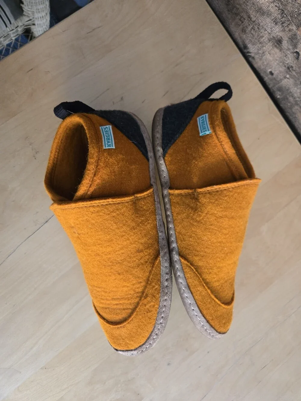 Kyrgies Tengries - Wool Bootie Style House Slippers Size EU 44 Men's Size US 11